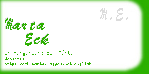 marta eck business card